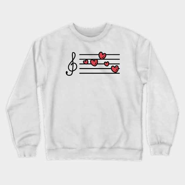 Song Heart Crewneck Sweatshirt by TheMoonlitPorch